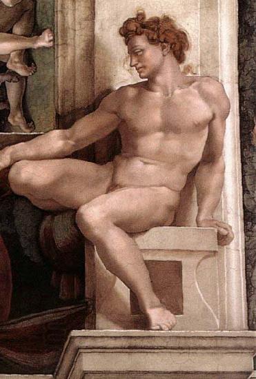 Michelangelo Buonarroti Ignudo oil painting picture